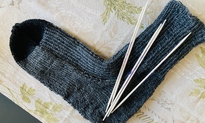 GraueSocken1_4 Socke